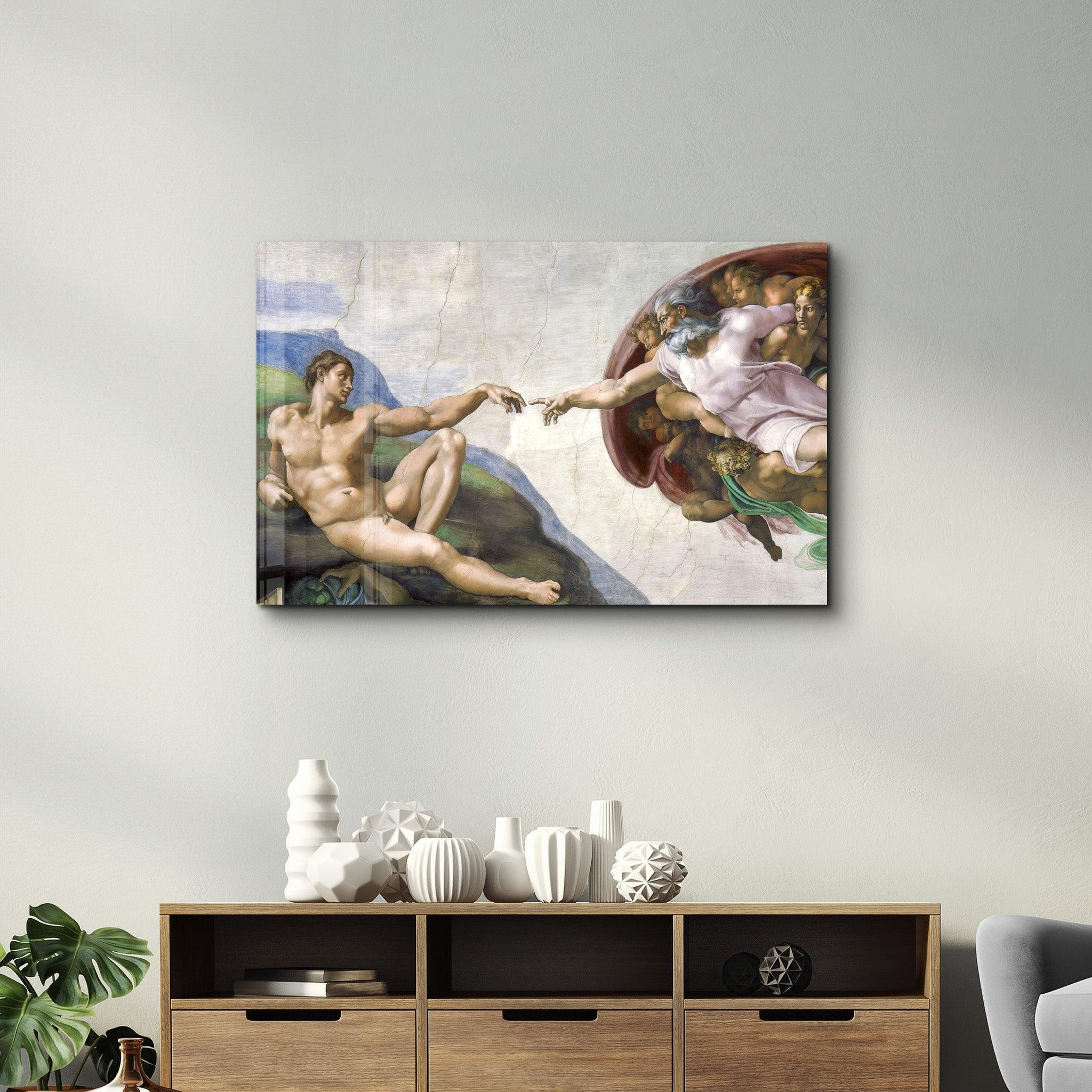 Creation of Adam Canvas, Huge Canvas Wall Decor, Michelangelo Art Creation of Adam Canvas, Huge Canvas Wall Decor, Michelangelo Art
