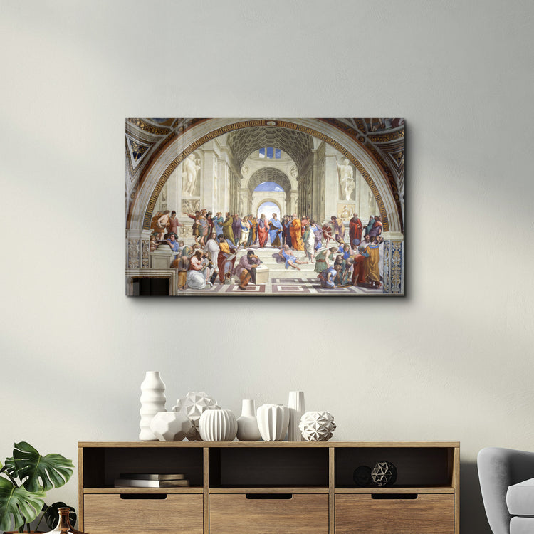 ・"Raphael's The School of Athens (1511)"・Glass Wall Art - ArtDesigna Glass Printing Wall Art