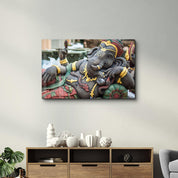 Lord Ganesha Sculpture | Glass Wall Art - ArtDesigna Glass Printing Wall Art