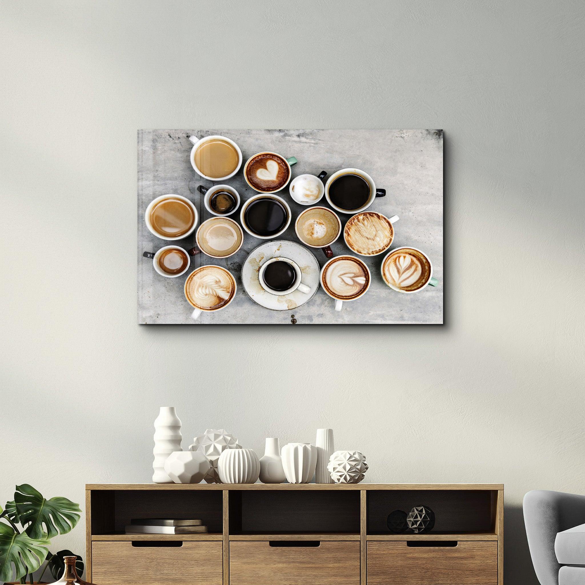 Art From Coffee Mugs | Glass Wall Art - ArtDesigna Glass Printing Wall Art