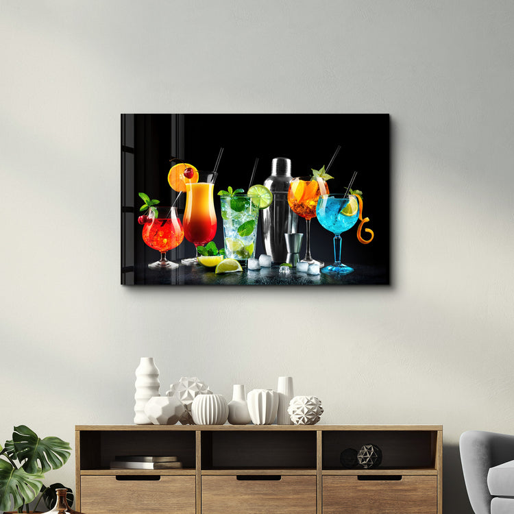 ・"Cocktails Feast"・Glass Wall Art - ArtDesigna Glass Printing Wall Art