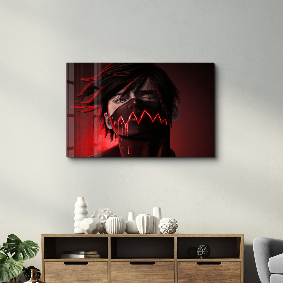 ・"The Evil Behind The Red"・Glass Wall Art - ArtDesigna Glass Printing Wall Art