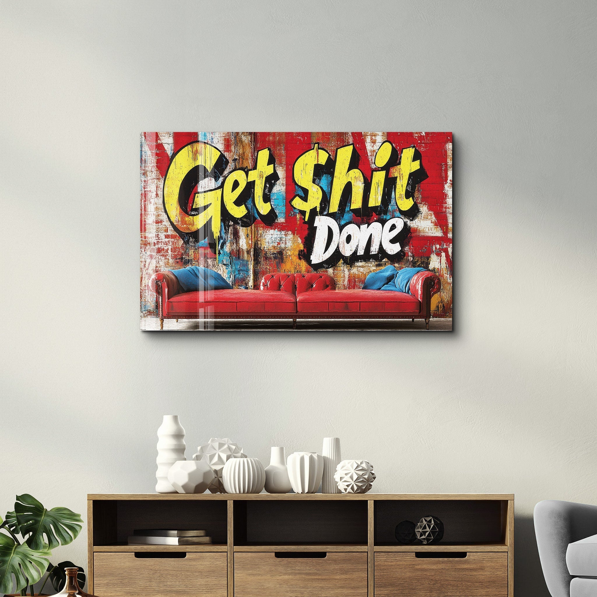 Get Sht Done - Glass Wall Art