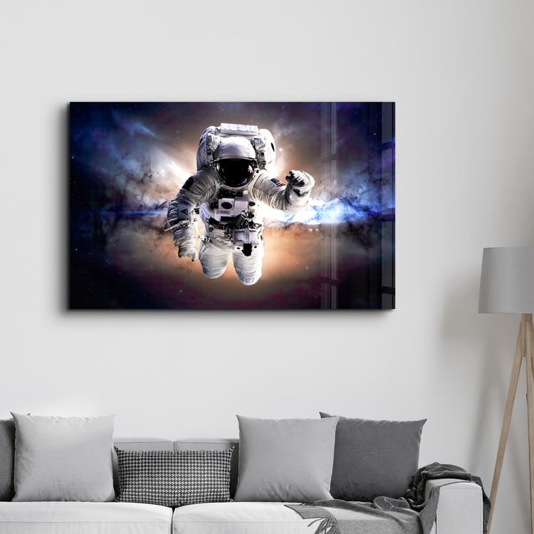 ・"Astronaut In the Space"・Glass Wall Art - ArtDesigna Glass Printing Wall Art