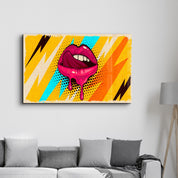 Abstract Pink Lips | Glass Wall Art - ArtDesigna Glass Printing Wall Art