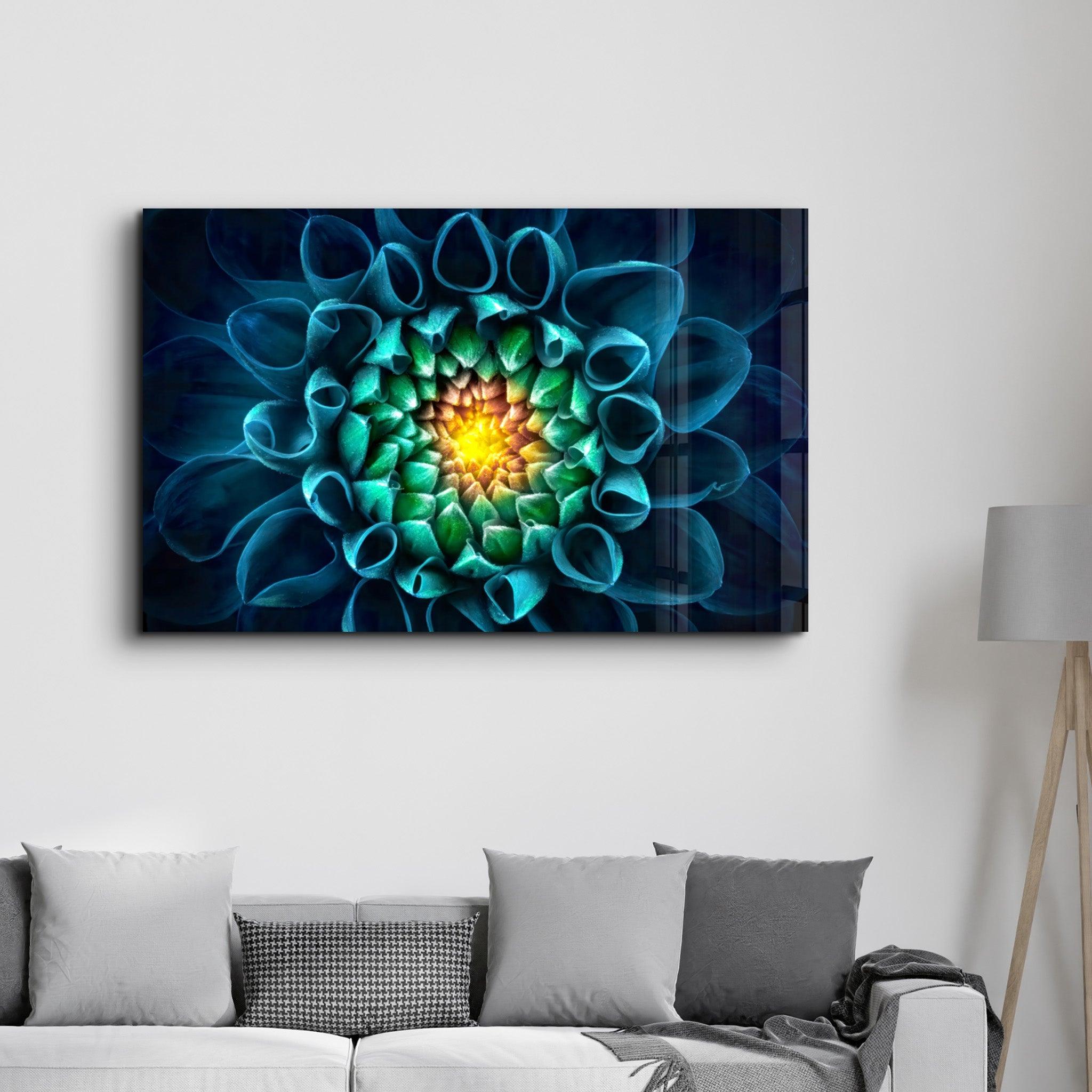 Sun Inside the Flower | Glass Wall Art - ArtDesigna Glass Printing Wall Art