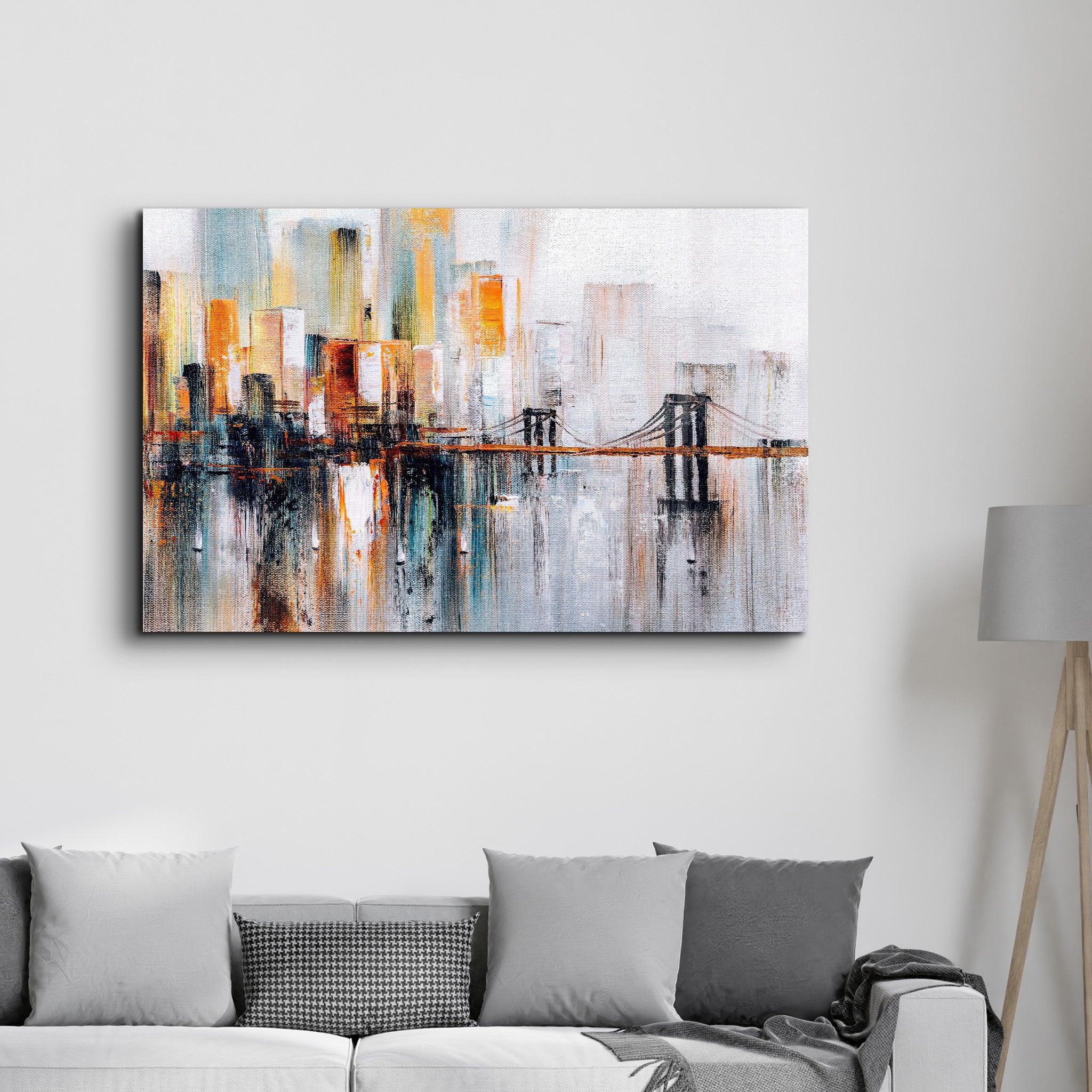 Abstract City View | Glass Wall Art - ArtDesigna Glass Printing Wall Art