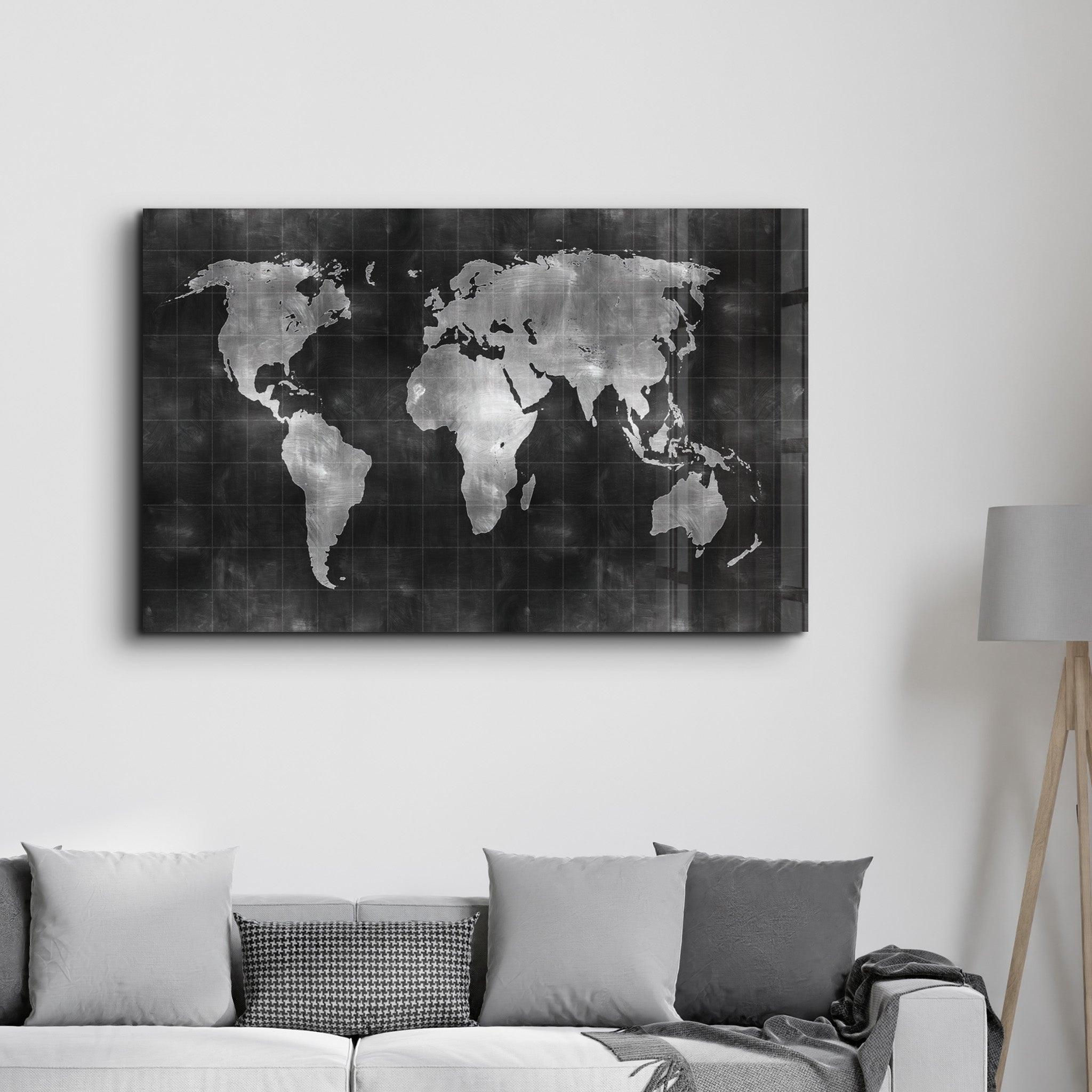 Wold Map | Glass Wall Art - ArtDesigna Glass Printing Wall Art