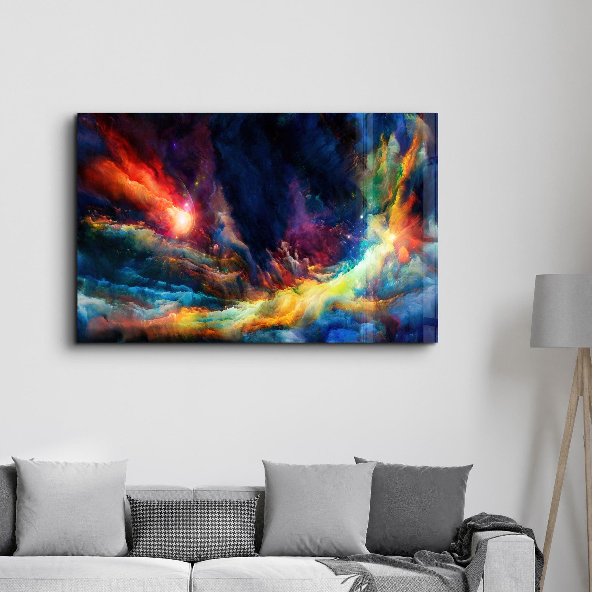 Riot Of Colors | Glass Wall Art - Artdesigna