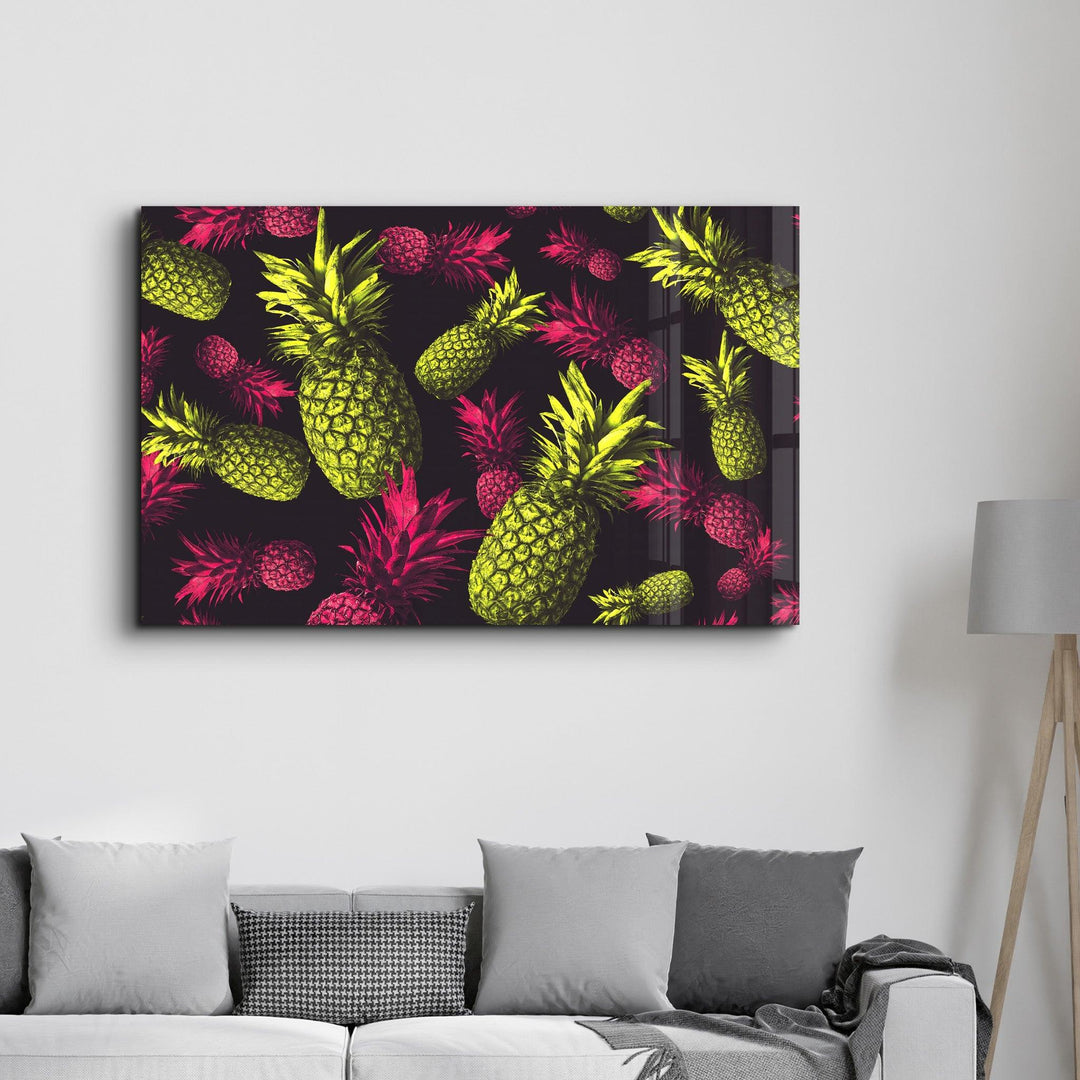 ・"The Pineapples"・Glass Wall Art - ArtDesigna Glass Printing Wall Art