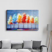Colorful Trees | Glass Wall Art - ArtDesigna Glass Printing Wall Art