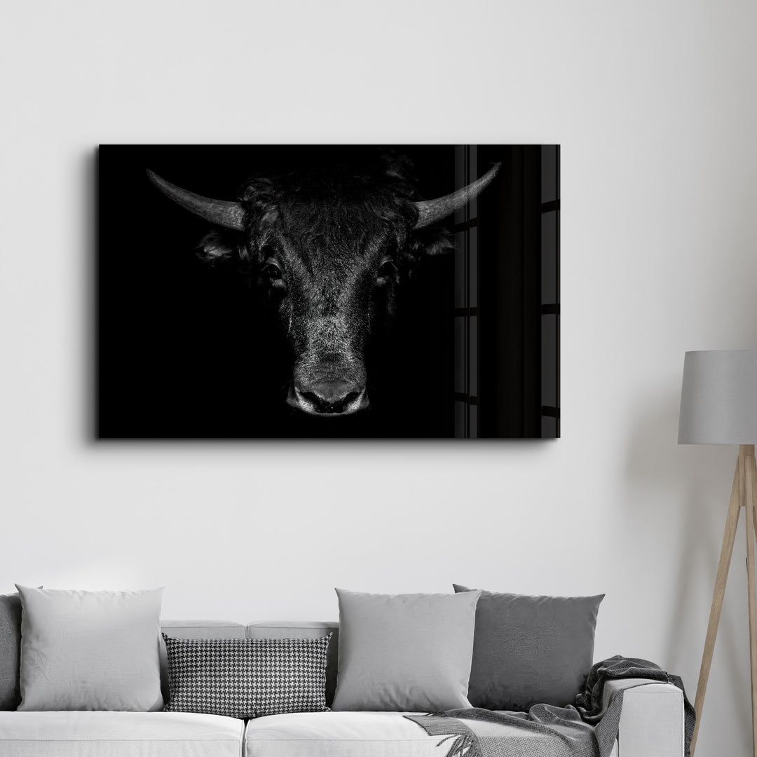 ・"The Bull"・Glass Wall Art - ArtDesigna Glass Printing Wall Art