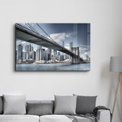 Brooklyn Bridge | Glass Wall Art - Artdesigna