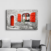 Red Door | Glass Wall Art - ArtDesigna Glass Printing Wall Art
