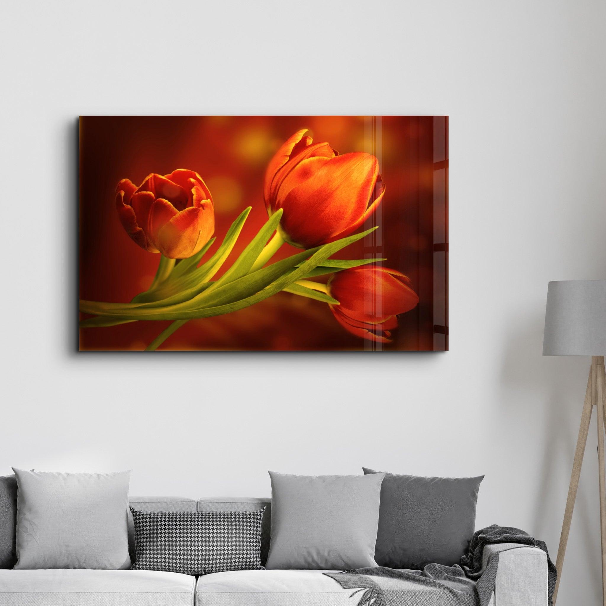 Embers of Spring | Glass Wall Art - Artdesigna