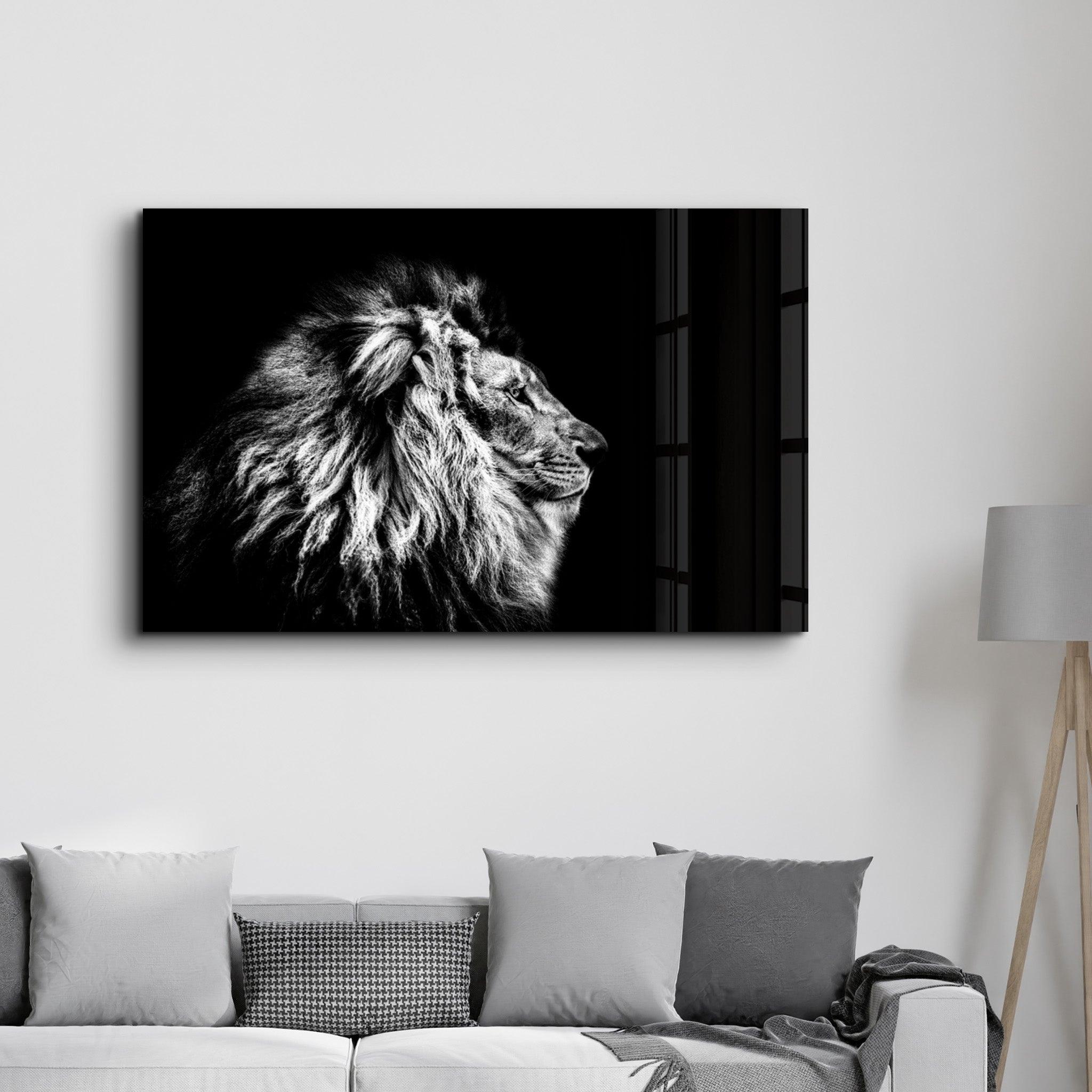 Leo The King | Glass Wall Art - Artdesigna