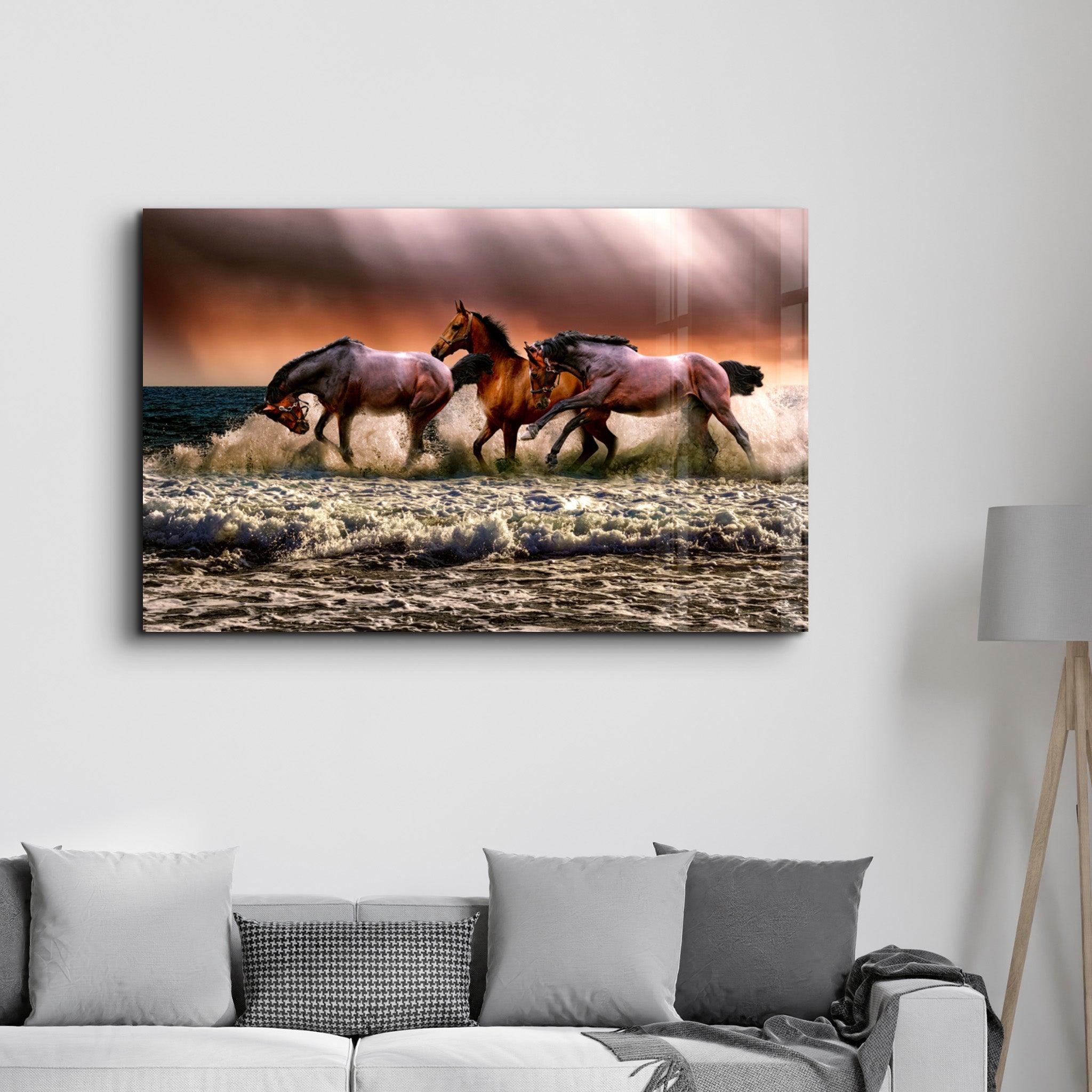 Horses | Glass Wall Art - ArtDesigna Glass Printing Wall Art