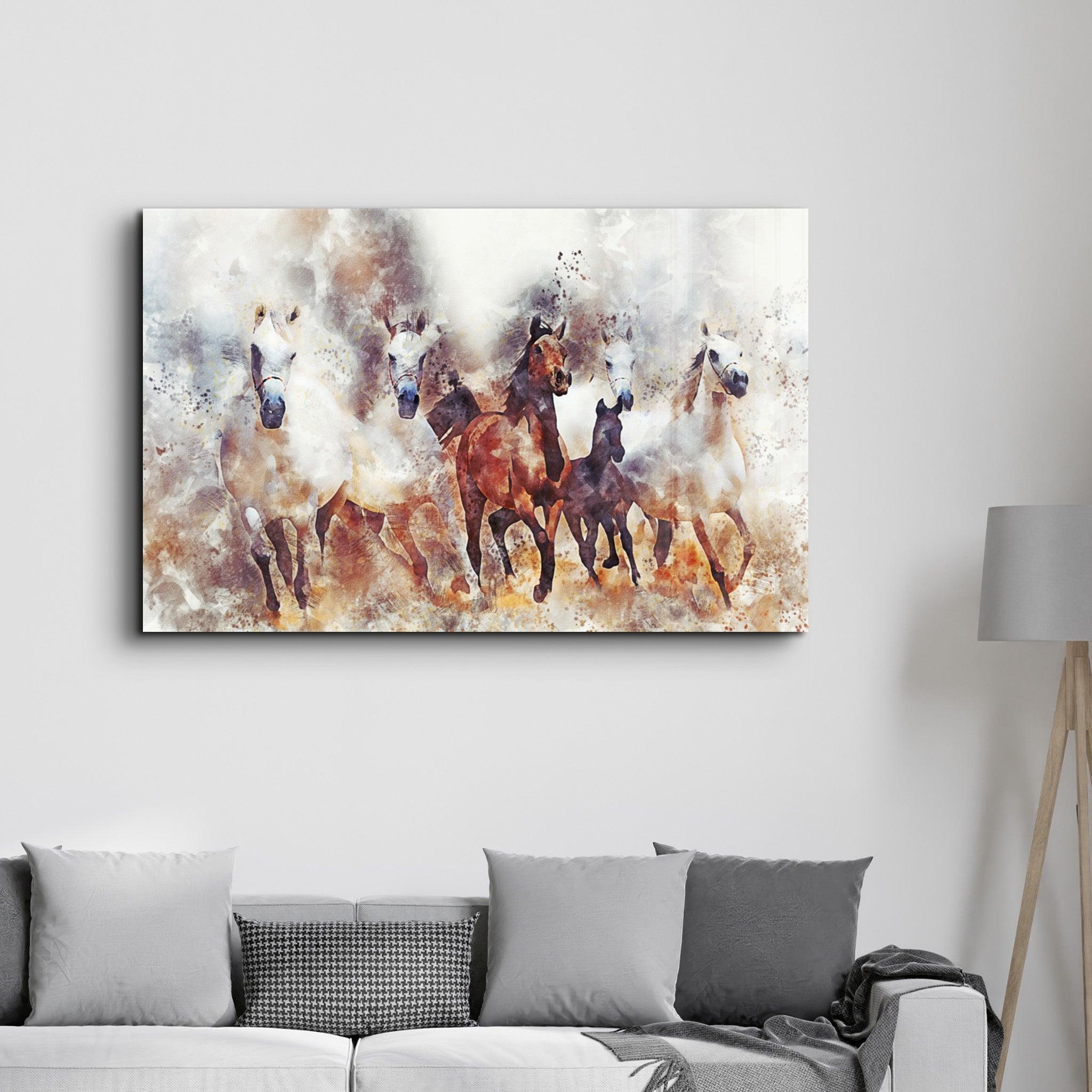 Running Horses | Glass Wall Art - ArtDesigna Glass Printing Wall Art