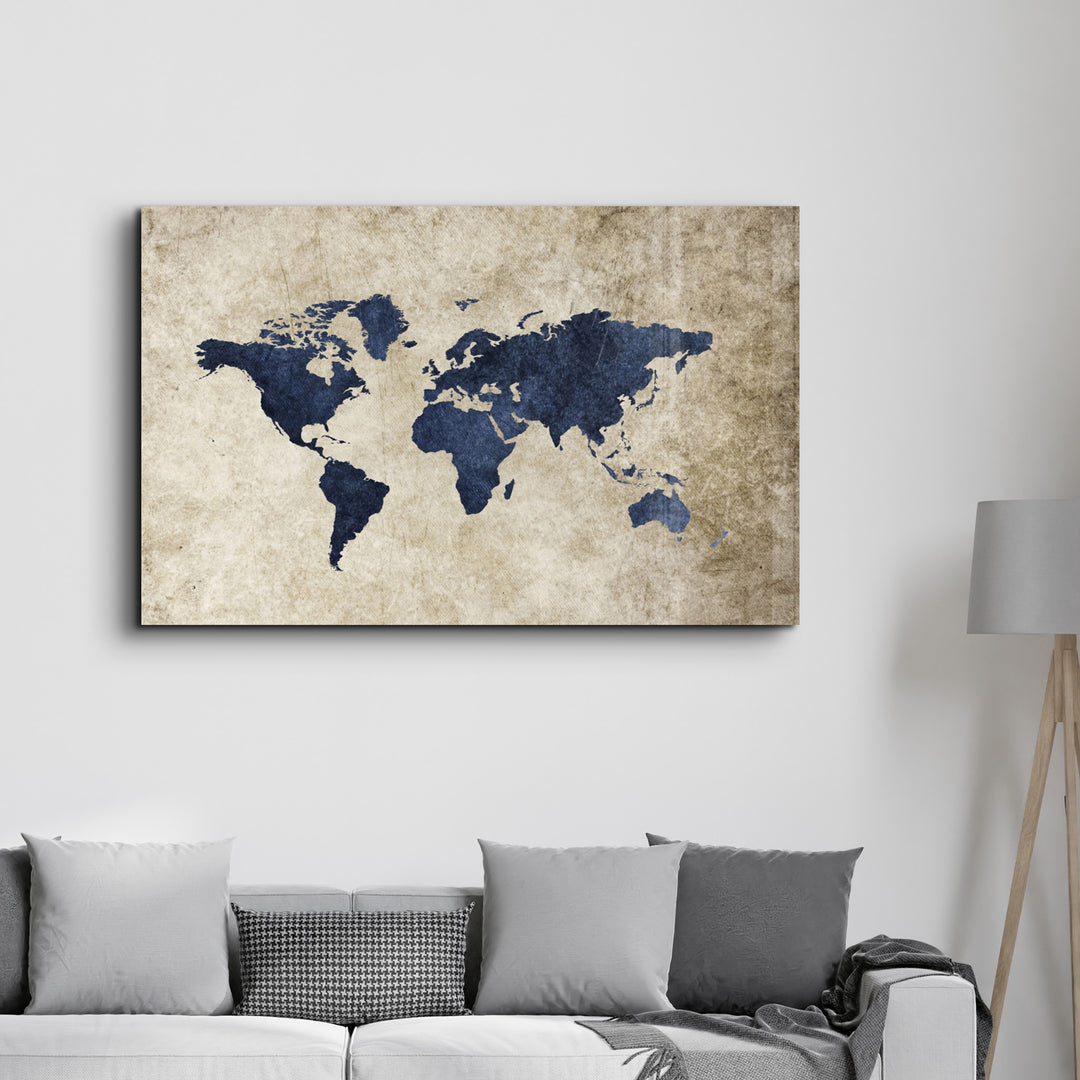 ・"World Map"・Glass Wall Art - ArtDesigna Glass Printing Wall Art