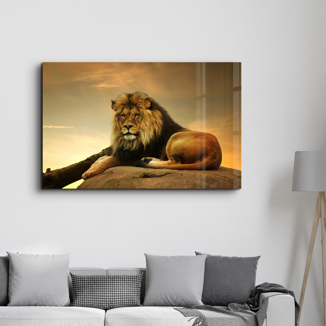 ・"Lion"・Glass Wall Art - ArtDesigna Glass Printing Wall Art