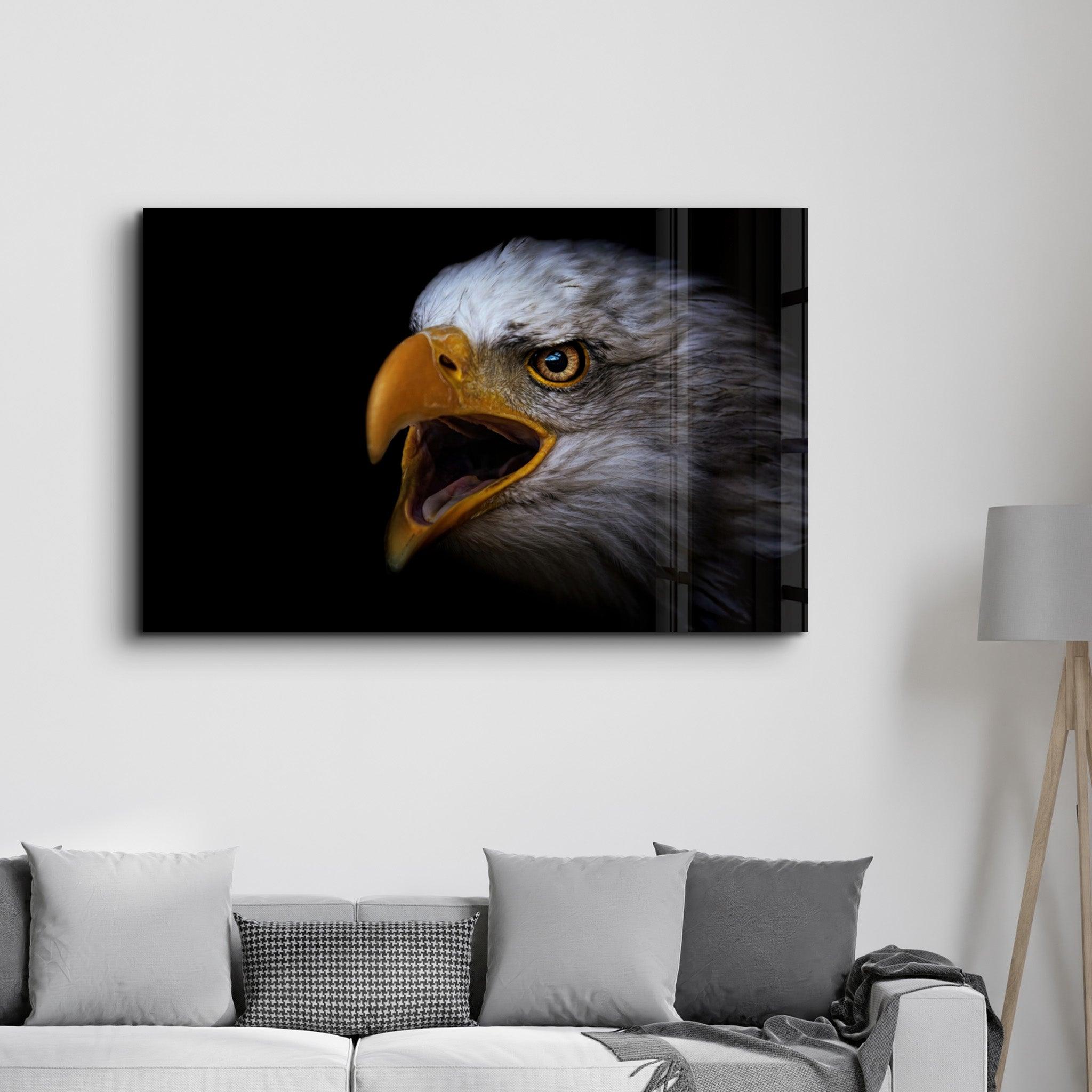 Eagle Scream | Glass Wall Art - ArtDesigna Glass Printing Wall Art