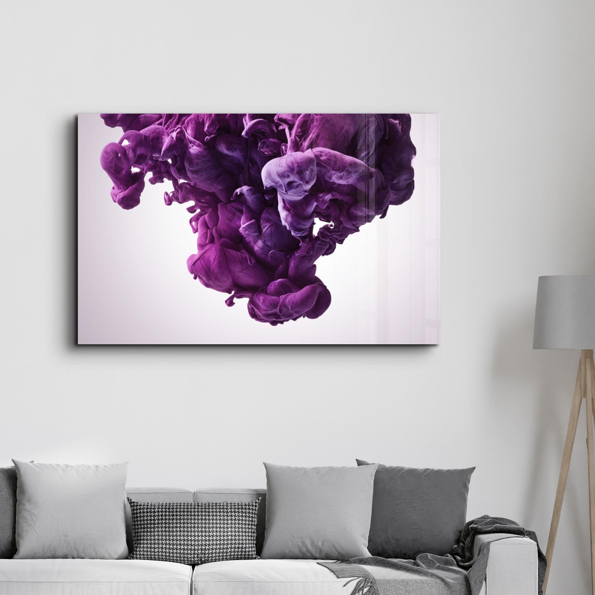Purple Smoke | Glass Wall Art - ArtDesigna Glass Printing Wall Art