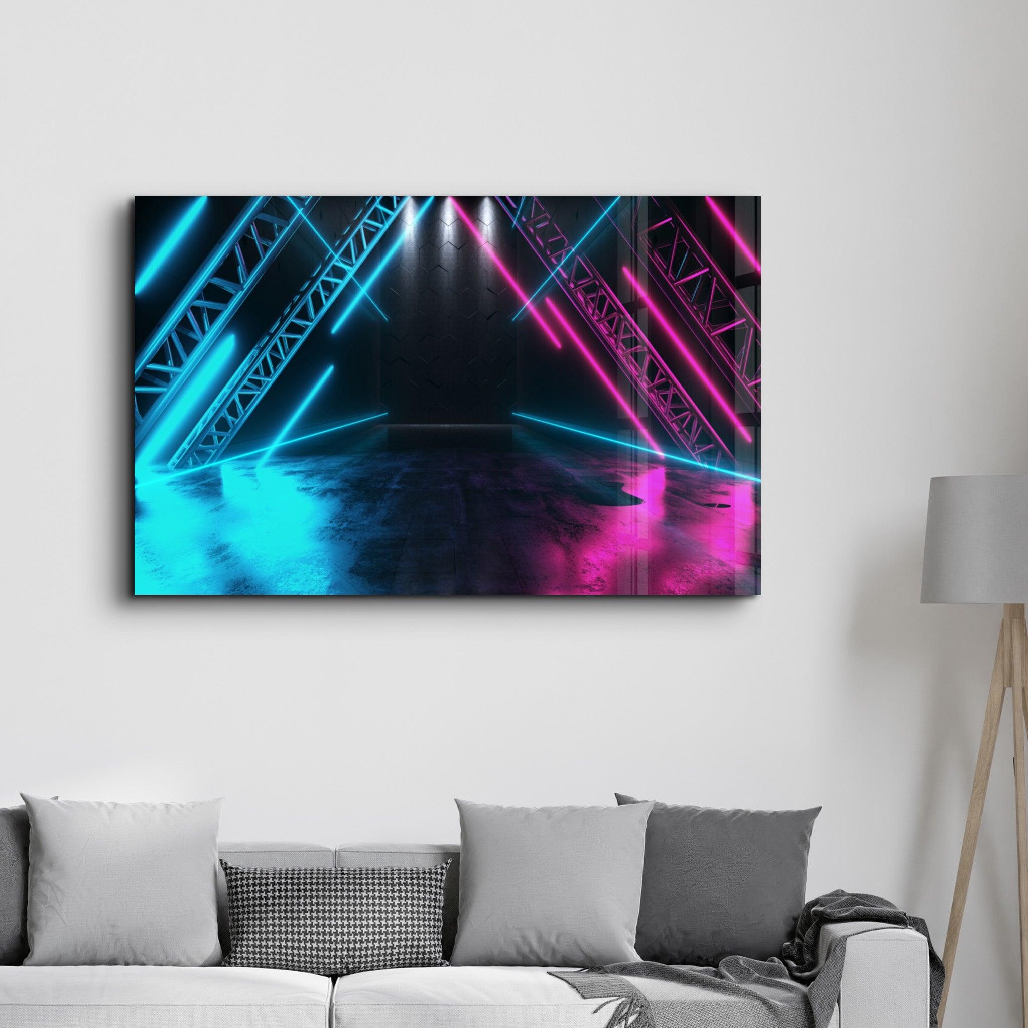 Neon Stage | Glass Wall Art - ArtDesigna Glass Printing Wall Art