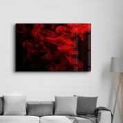 Red Smoke2 | Glass Wall Art - ArtDesigna Glass Printing Wall Art