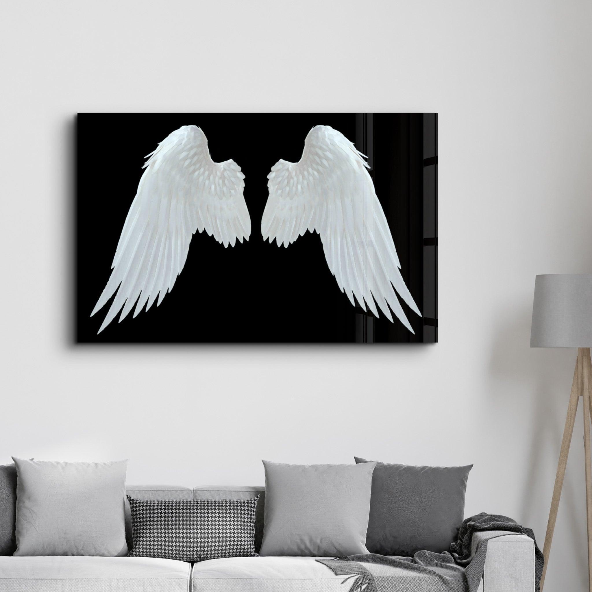 Angel Wings | Glass Wall Art – Artdesigna