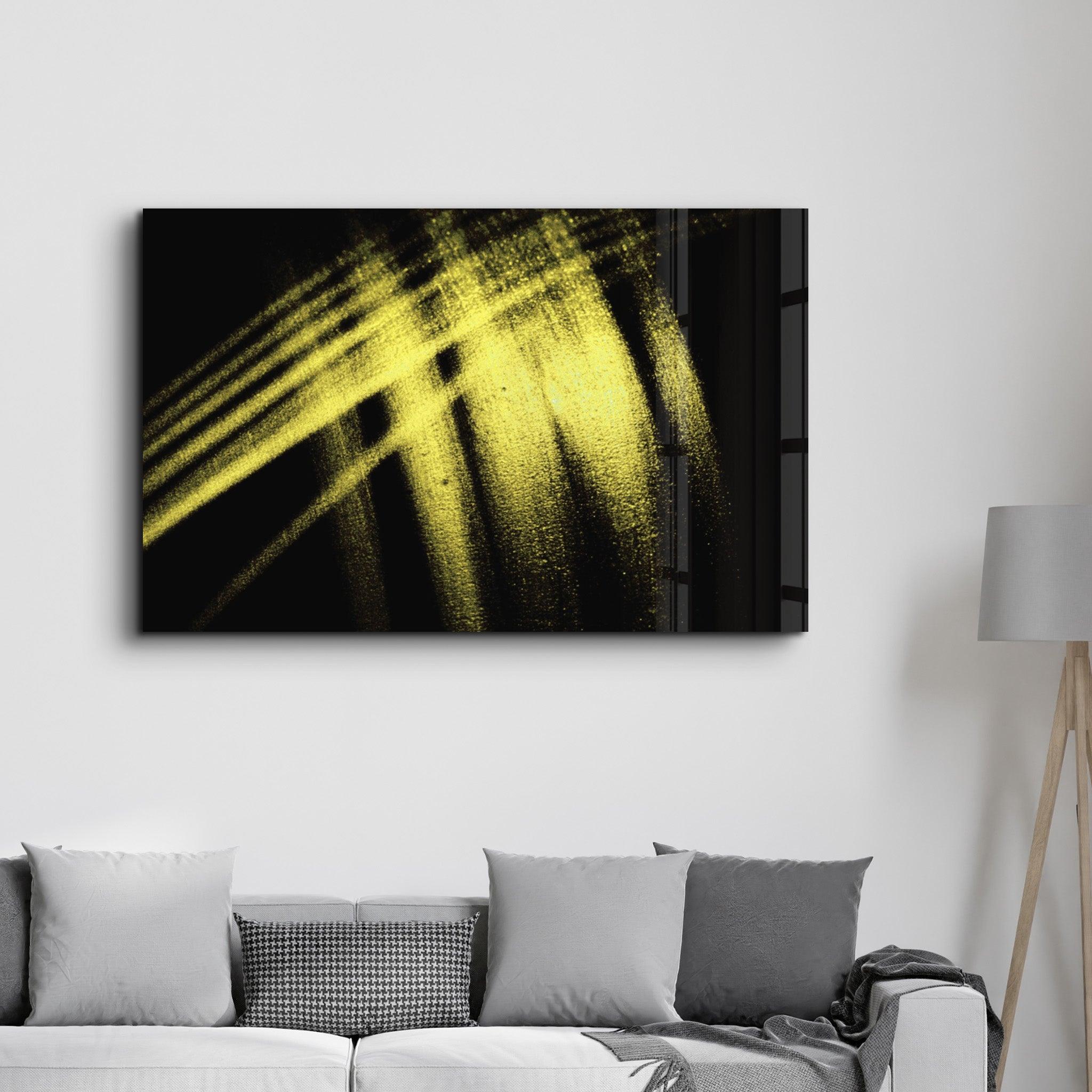 Yellow Pattern | Glass Wall Art - ArtDesigna Glass Printing Wall Art