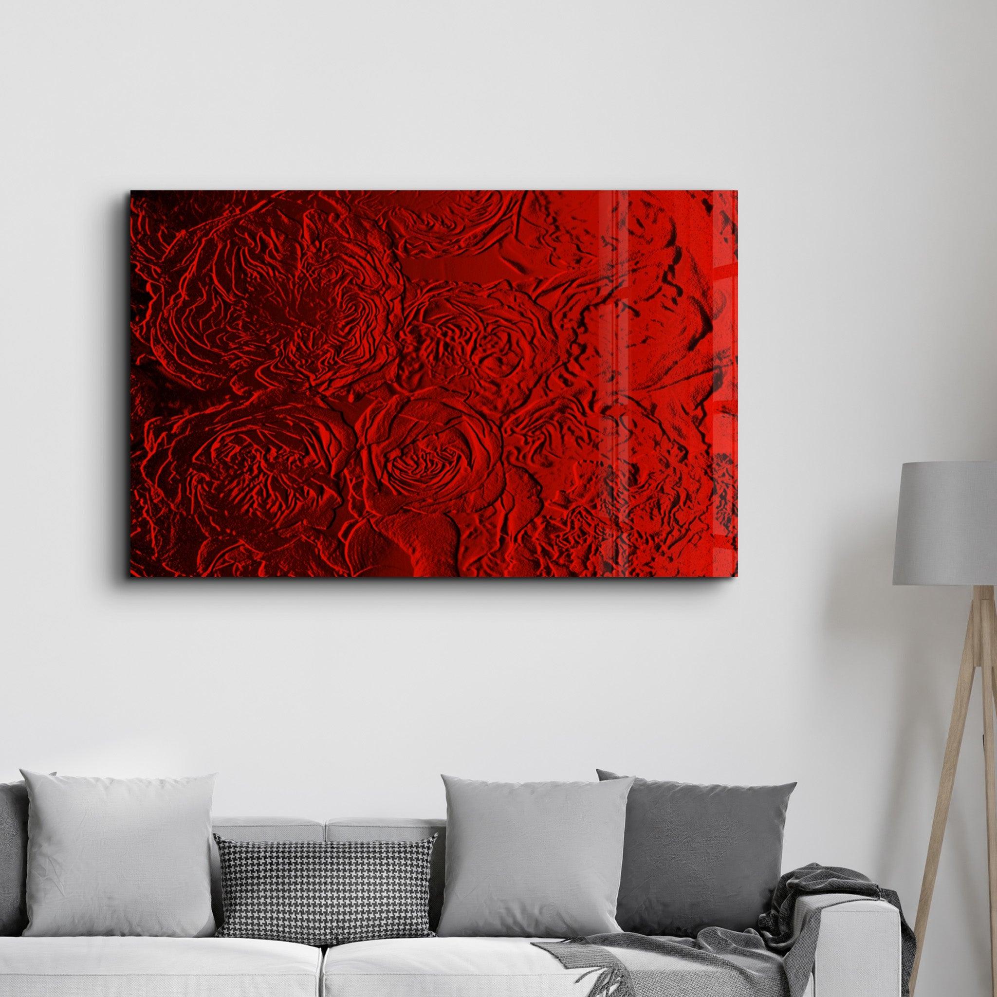 Rose Pattern | Glass Wall Art - ArtDesigna Glass Printing Wall Art