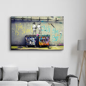 Banksy Life is Short Glass Wall Art - Artdesigna