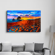 Oil Sunset | Glass Wall Art - ArtDesigna Glass Printing Wall Art