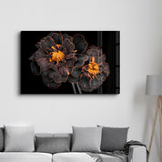 Black and Yellow Flowers | Glass Wall Art - ArtDesigna Glass Printing Wall Art