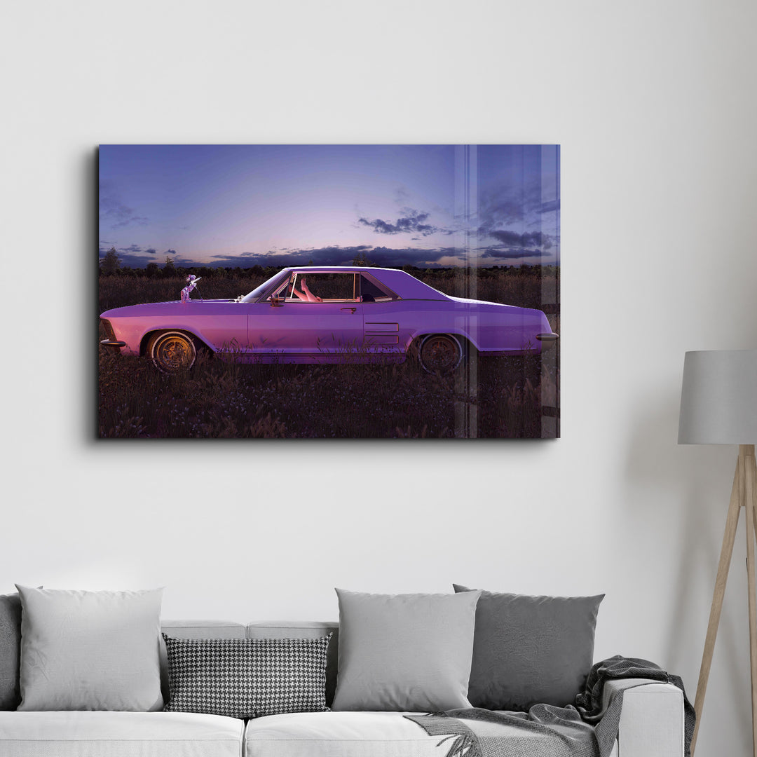 Purple Sniper | Designer's Collection Glass Wall Art - ArtDesigna Glass Printing Wall Art