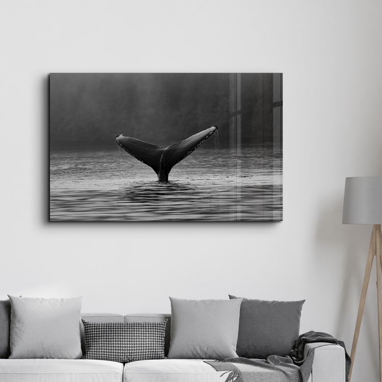 ・"Whale"・Designer's Collection Glass Wall Art - ArtDesigna Glass Printing Wall Art