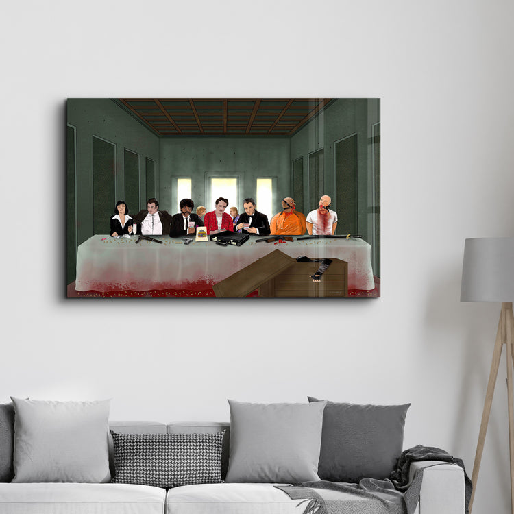 ・"The Last Supper - Pulp Fiction"・Glass Wall Art - ArtDesigna Glass Printing Wall Art
