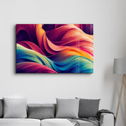 Silky Waves | Glass Wall Art - Artdesigna