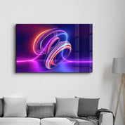 Neon Lines | Glass Wall Art - ArtDesigna Glass Printing Wall Art