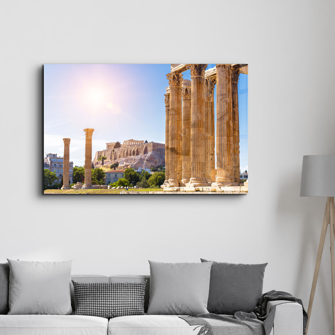 ・"Ancient City - Athens"・Glass Wall Art - ArtDesigna Glass Printing Wall Art