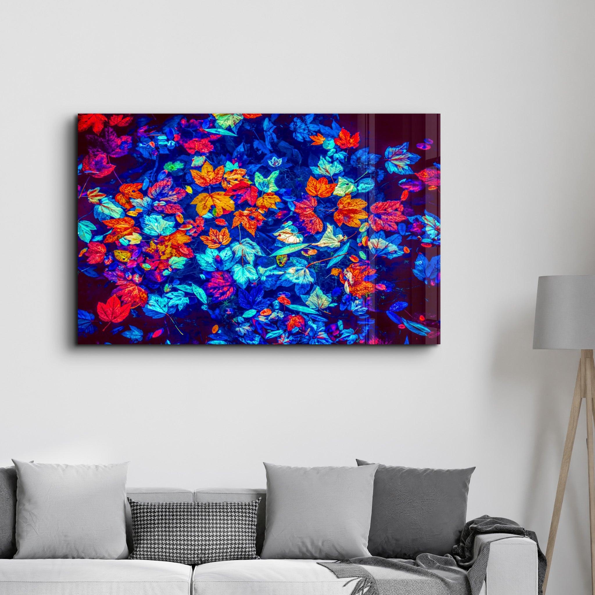 Leaves on the Water | Glass Wall Art - ArtDesigna Glass Printing Wall Art