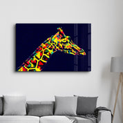 Colormix Giraffe | Glass Wall Art - ArtDesigna Glass Printing Wall Art