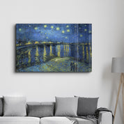 Vincent van Gogh's Starry Night Over the Rhône (1888) | Glass Wall Art - ArtDesigna Glass Printing Wall Art