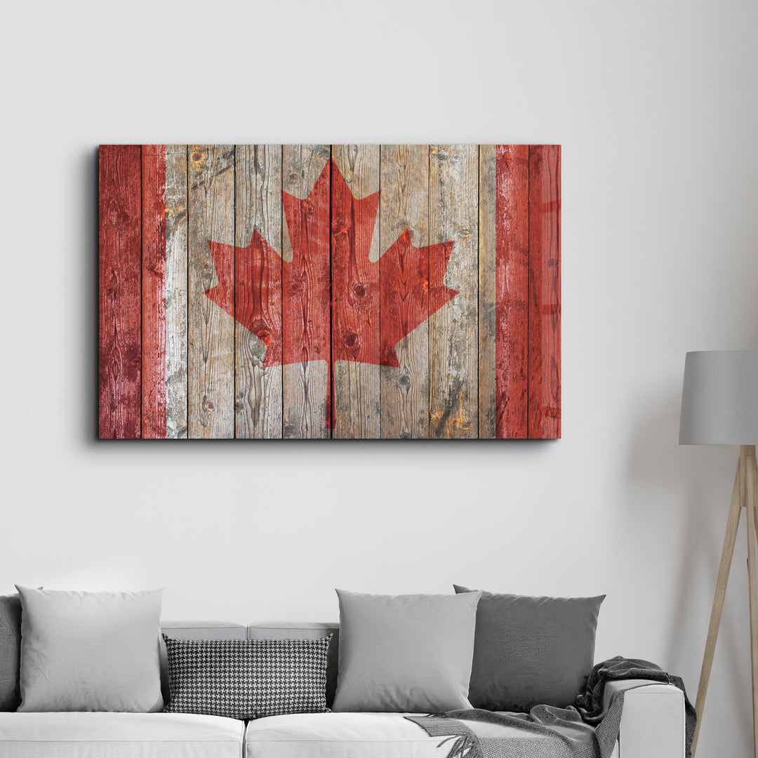 ・"Flag Of Canada"・Glass Wall Art - ArtDesigna Glass Printing Wall Art