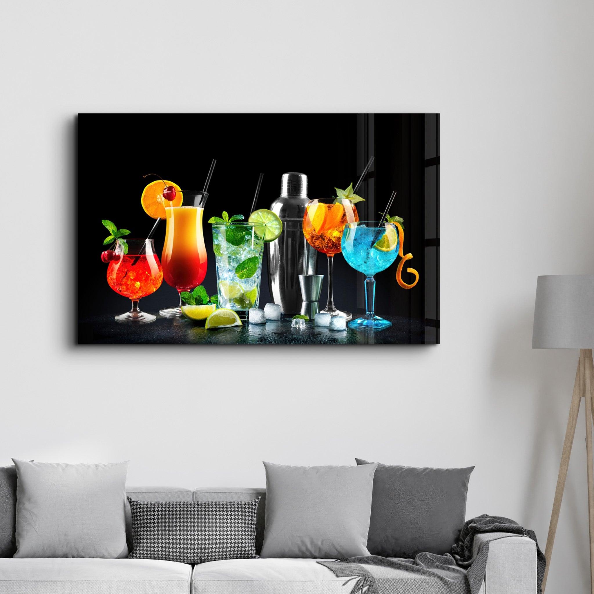 Cocktails Feast | Glass Wall Art - ArtDesigna Glass Printing Wall Art
