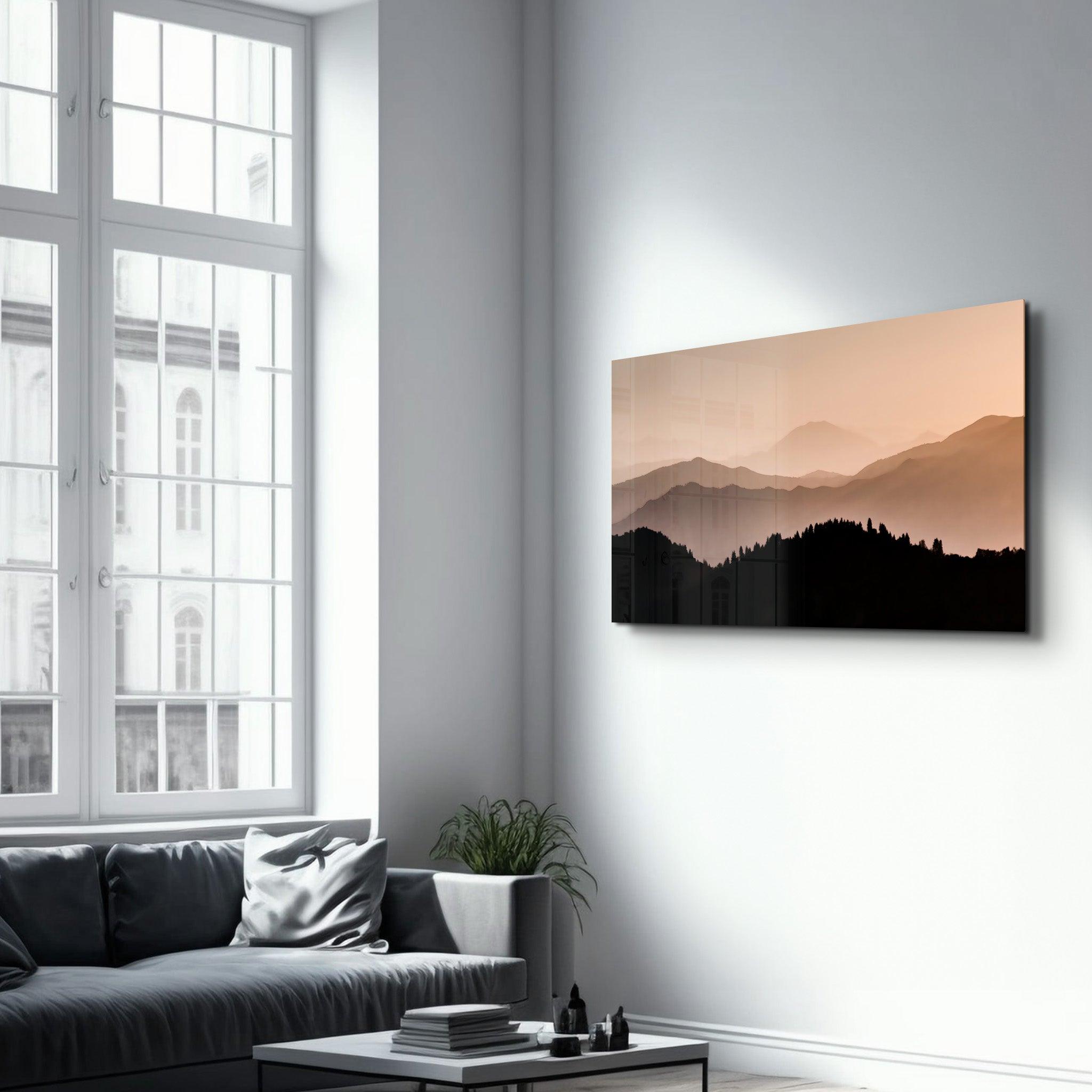 Black Mountains | Glass Wall Art - ArtDesigna Glass Printing Wall Art
