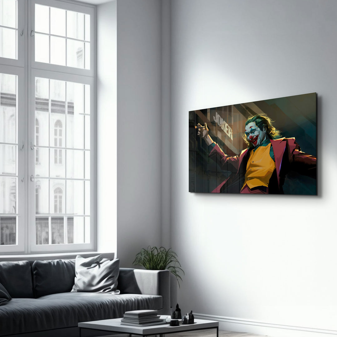 ・"Abstract Joker"・Glass Wall Art - ArtDesigna Glass Printing Wall Art