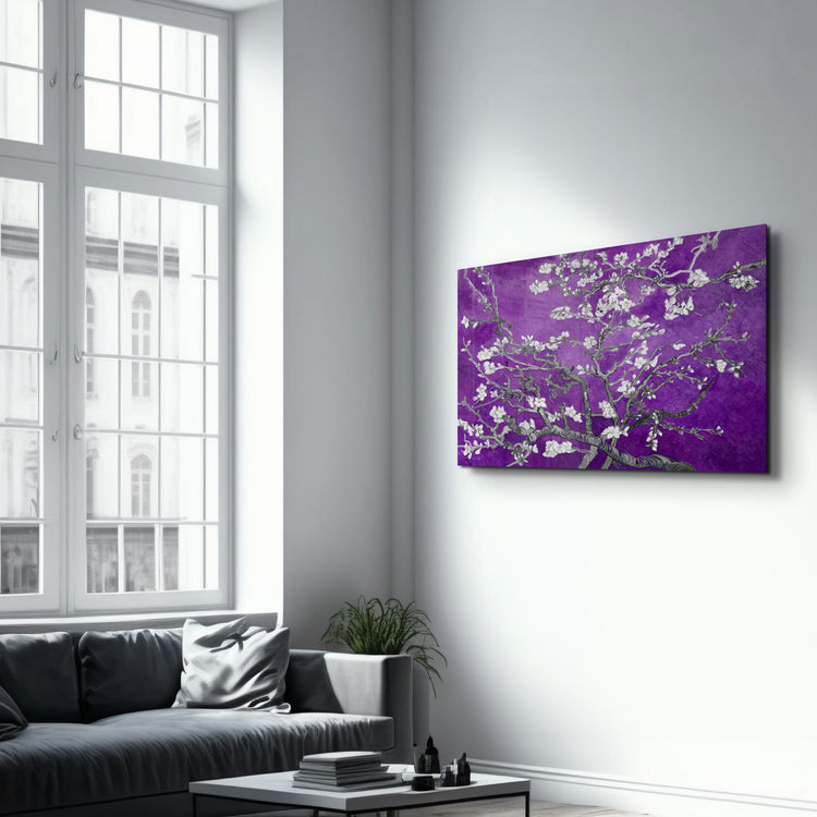 ・"Abstract Flowers V4"・Glass Wall Art - ArtDesigna Glass Printing Wall Art