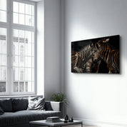 Zebra Family | Glass Wall Art - ArtDesigna Glass Printing Wall Art