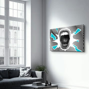 Abstract Scream | Glass Wall Art - ArtDesigna Glass Printing Wall Art